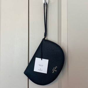 Kate Spade NWT Black Leather Larchmont Avenue Wristlet